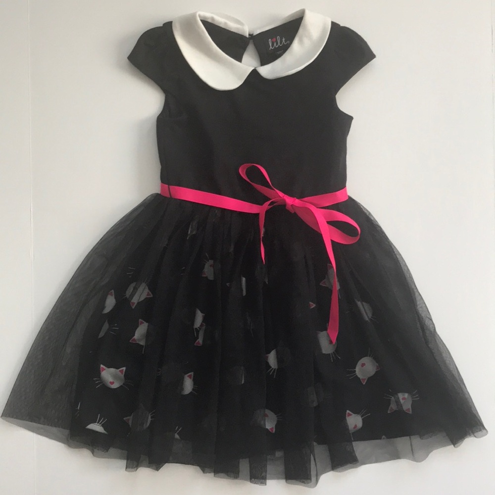 Hello Kitty 5t Black Dress with Kitty lining piece